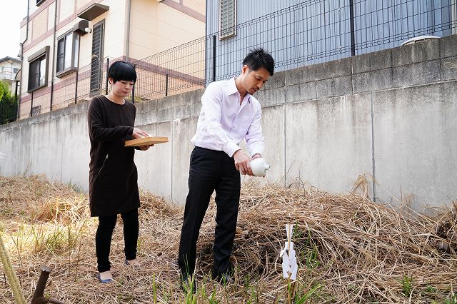 福岡県糟屋郡志免町03　注文住宅建築現場リポート①　～地鎮祭～