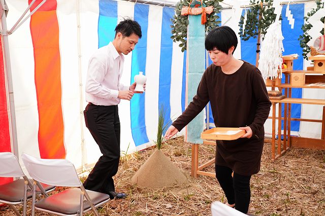 福岡県糟屋郡志免町03　注文住宅建築現場リポート①　～地鎮祭～