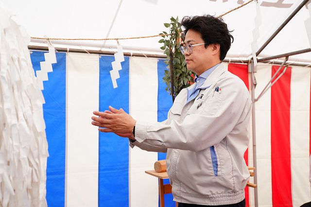 「糟屋郡志免町03」注文住宅現場リポート①【地鎮祭】