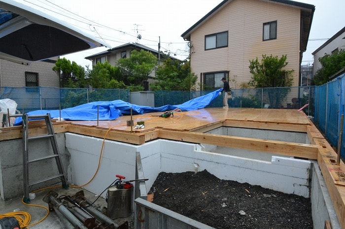 「福岡市博多区01」注文住宅現場リポート③【木工事】【土台敷き】