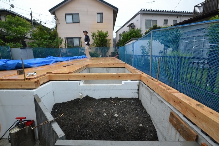 「福岡市博多区01」注文住宅現場リポート③【木工事】【土台敷き】