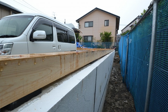 「福岡市博多区01」注文住宅現場リポート③【木工事】【土台敷き】