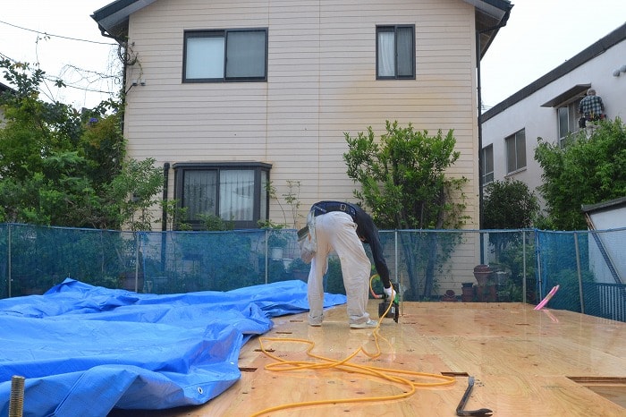 「福岡市博多区01」注文住宅現場リポート③【木工事】【土台敷き】