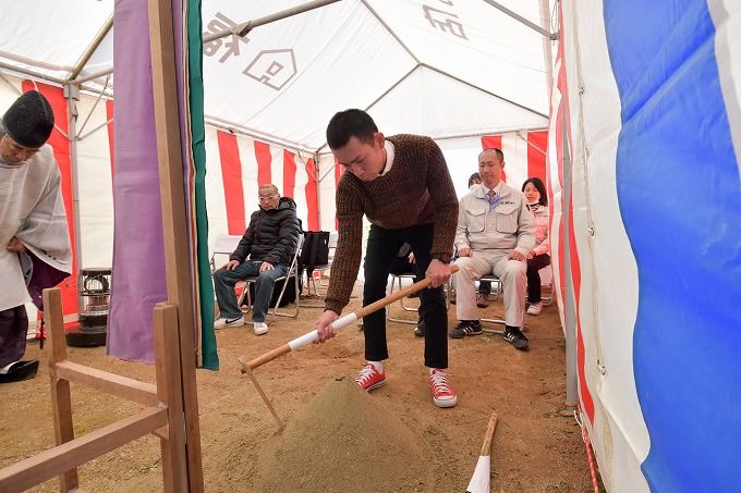 福岡市南区老司02　注文住宅建築現場リポート①　～地鎮祭～