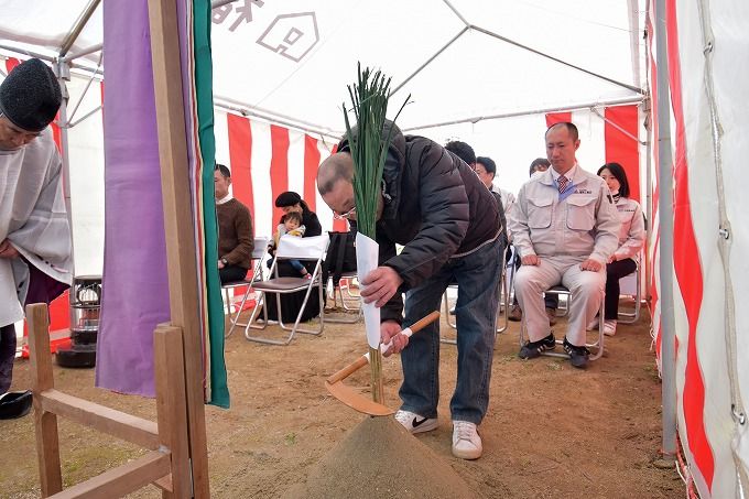 福岡市南区老司02　注文住宅建築現場リポート①　～地鎮祭～