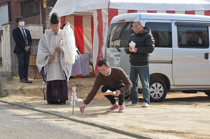 「福岡市南区老司02」注文住宅現場リポート①【地鎮祭】