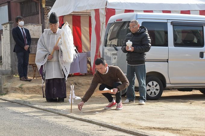 福岡市南区老司02　注文住宅建築現場リポート①　～地鎮祭～