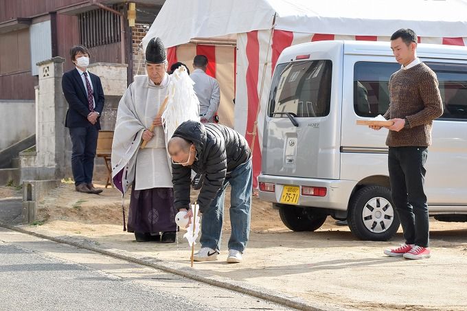 「福岡市南区老司02」注文住宅現場リポート①【地鎮祭】