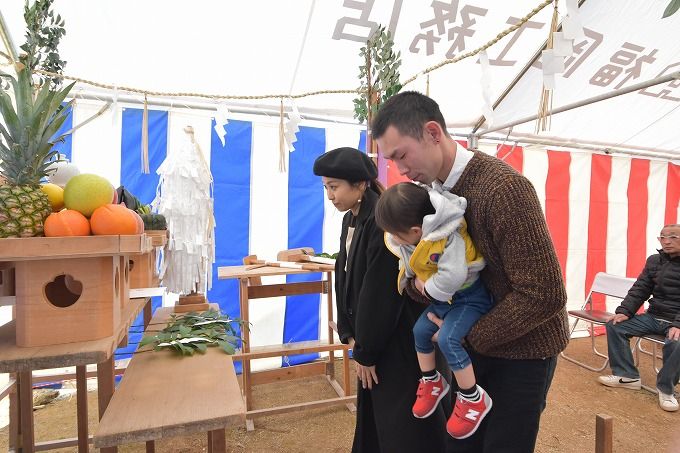 福岡市南区老司02　注文住宅建築現場リポート①　～地鎮祭～