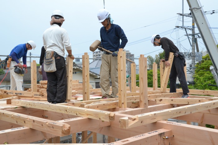 福岡県久留米市寺町01　注文住宅建築現場リポート⑤　～上棟式～