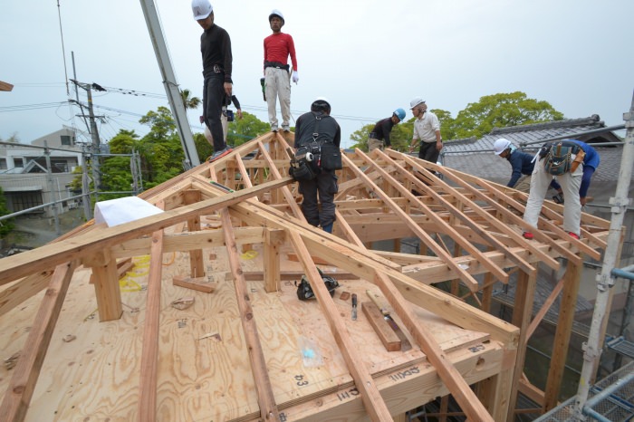 福岡県久留米市寺町01　注文住宅建築現場リポート⑤　～上棟式～