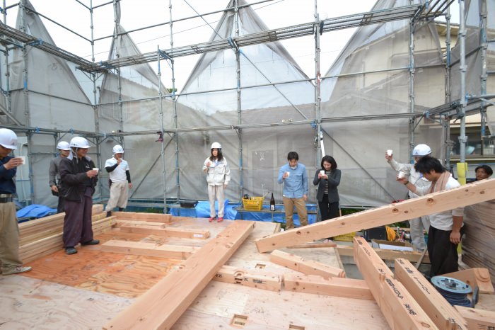 福岡県久留米市寺町01　注文住宅建築現場リポート⑤　～上棟式～