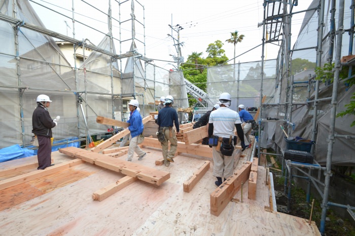 福岡県久留米市寺町01　注文住宅建築現場リポート⑤　～上棟式～