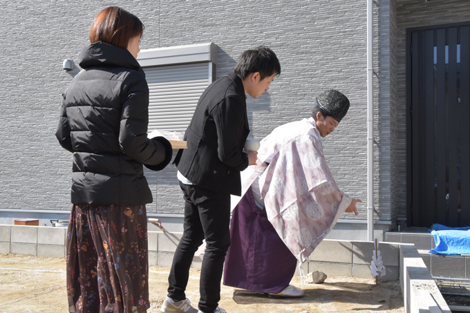 福岡市南区09　注文住宅建築現場リポート①　～地鎮祭～