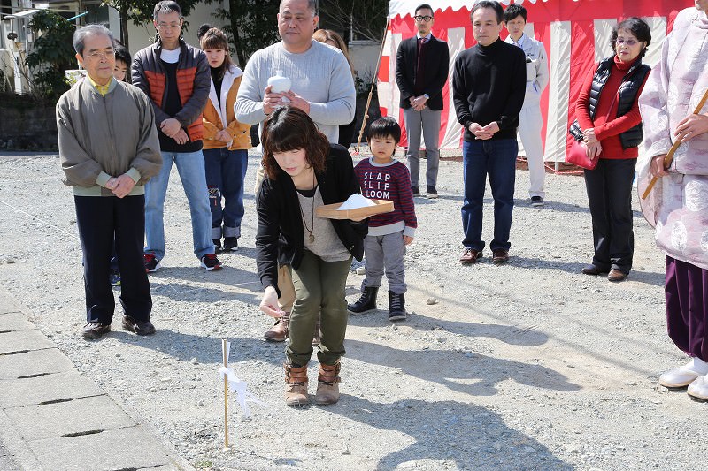 佐賀県三養基郡みやき町原古賀01　注文住宅建築現場リポート①　～地鎮祭～