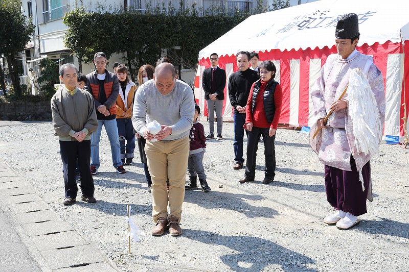 佐賀県三養基郡みやき町原古賀01　注文住宅建築現場リポート①　～地鎮祭～