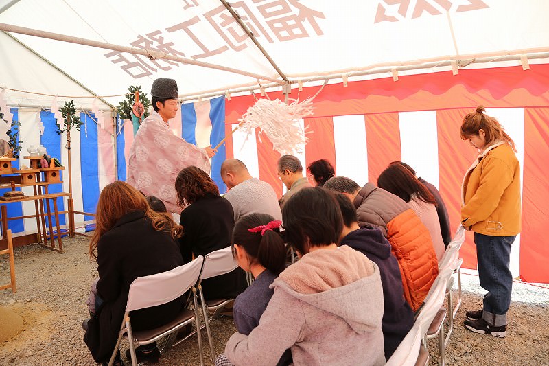 佐賀県三養基郡みやき町原古賀01　注文住宅建築現場リポート①　～地鎮祭～