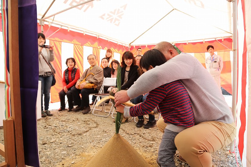 佐賀県三養基郡みやき町原古賀01　注文住宅建築現場リポート①　～地鎮祭～