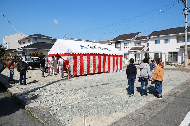 佐賀県三養基郡みやき町原古賀01　注文住宅建築現場リポート①　～地鎮祭～