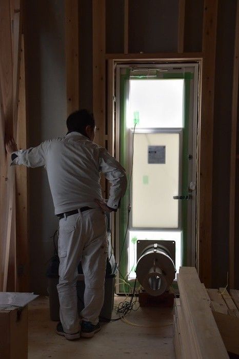 「太宰府市青葉台01」注文住宅現場リポート⑦【気密検査】