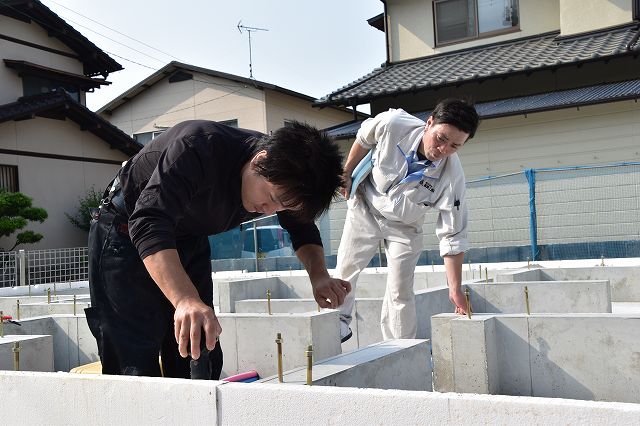「太宰府市04」注文住宅現場リポート④【木工事】【土台敷き】