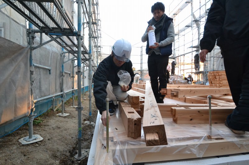 福岡市城南区南片江02　注文住宅建築現場リポート⑥　～上棟式～