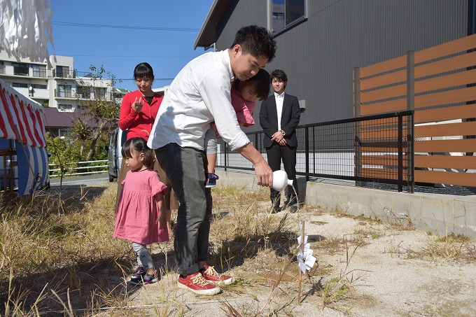 福岡県福津市04　注文住宅建築現場リポート①　～地鎮祭～