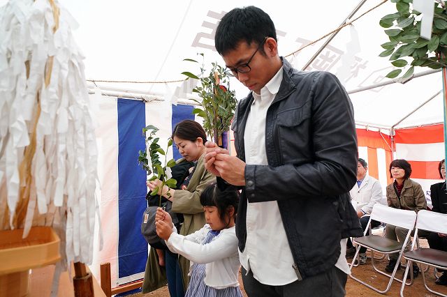 福岡県筑紫野市05　注文住宅建築現場リポート①　～地鎮祭～