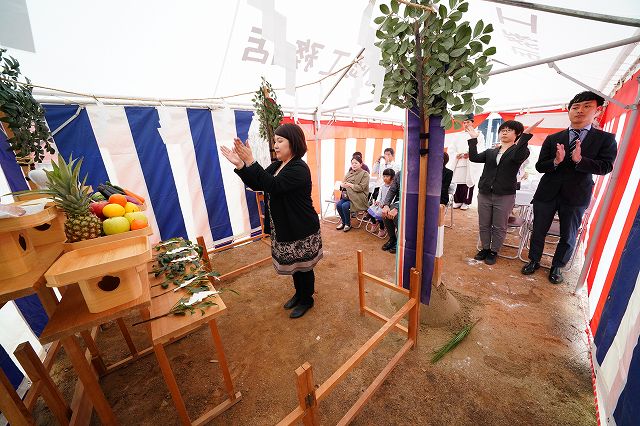 福岡県筑紫野市05　注文住宅建築現場リポート①　～地鎮祭～