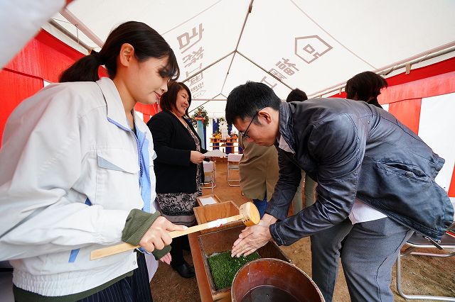 福岡県筑紫野市05　注文住宅建築現場リポート①　～地鎮祭～