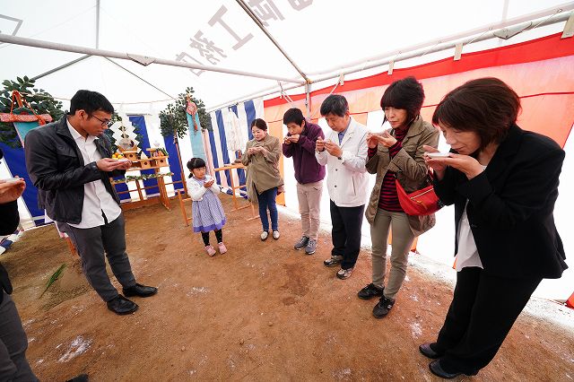 福岡県筑紫野市05　注文住宅建築現場リポート①　～地鎮祭～