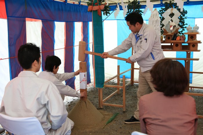 福岡市南区02　注文住宅建築現場リポート①　～地鎮祭～