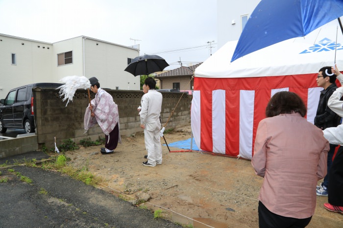 福岡市南区02　注文住宅建築現場リポート①　～地鎮祭～