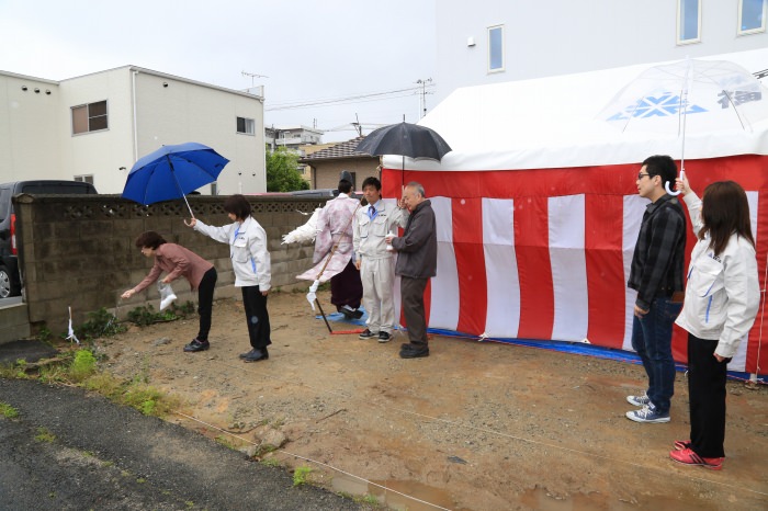 福岡市南区02　注文住宅建築現場リポート①　～地鎮祭～