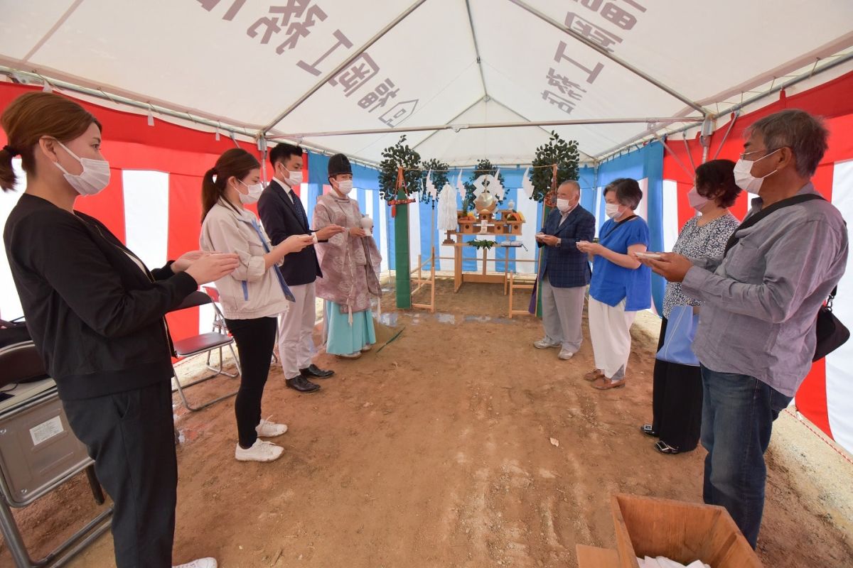 福岡県大野城市04　注文住宅建築現場リポート①　～地鎮祭～