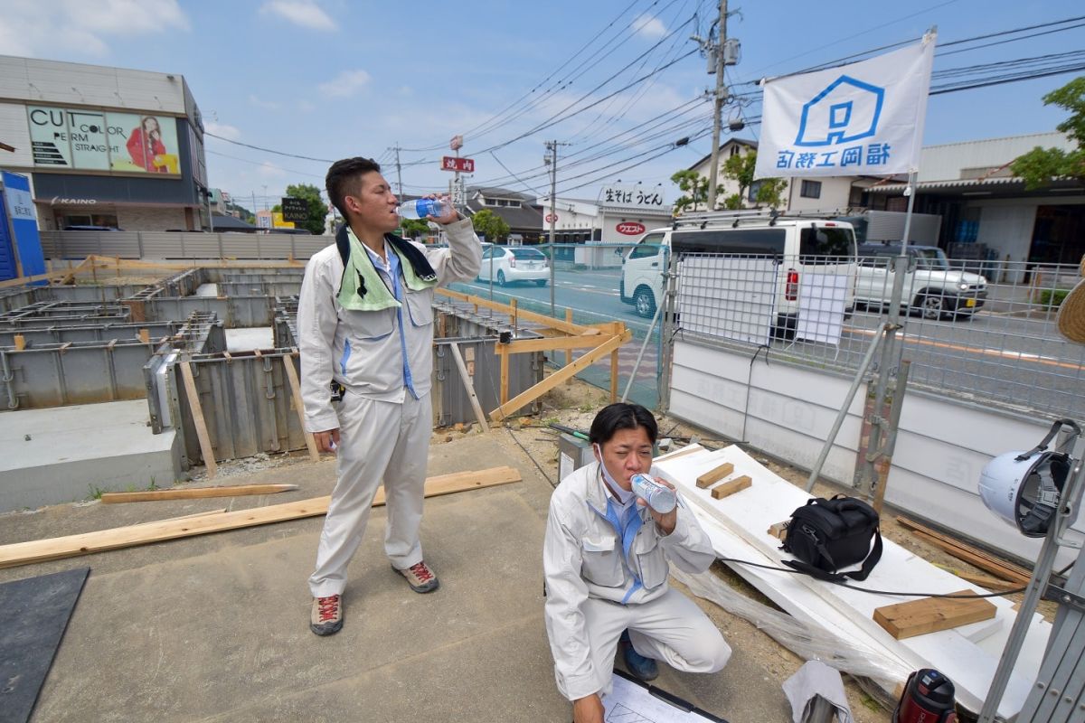 福岡県糟屋郡志免町05　注文住宅建築現場リポート②　～基礎工事・立ち上がりコン～