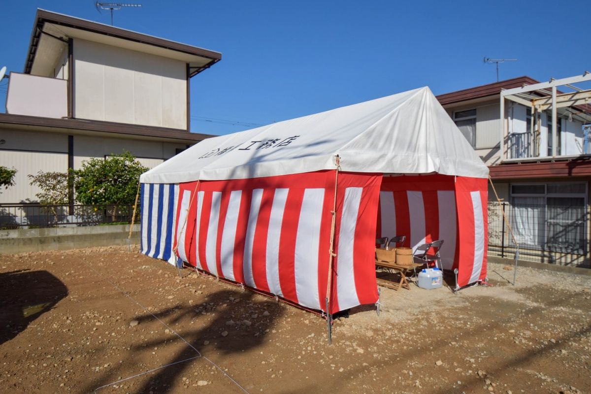 福岡県糟屋郡志免町07　注文住宅建築現場リポート①　～地鎮祭～