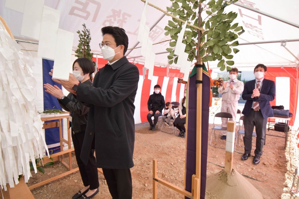 「糟屋郡志免町07」注文住宅現場リポート①【地鎮祭】