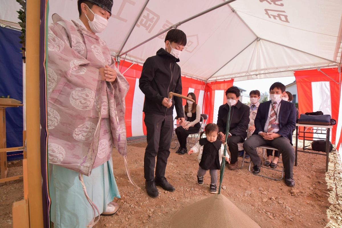 福岡県糟屋郡志免町07　注文住宅建築現場リポート①　～地鎮祭～