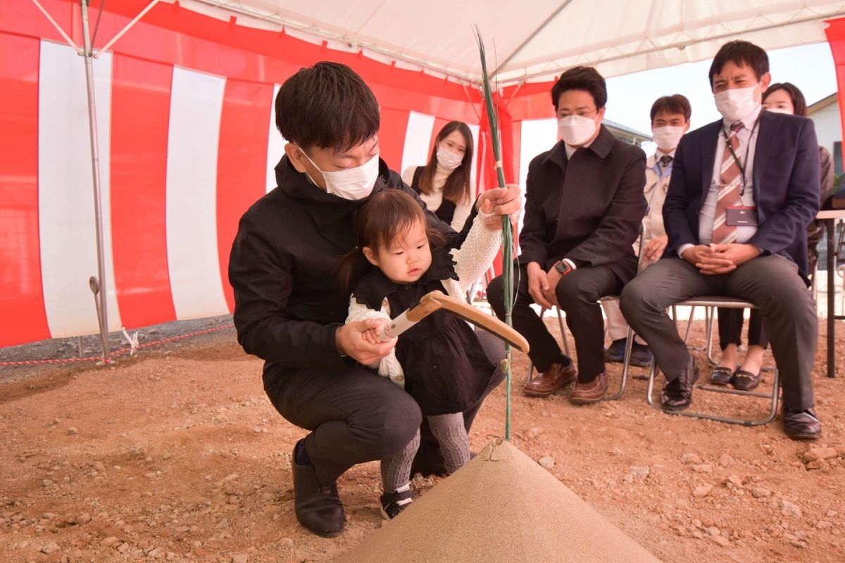 福岡県糟屋郡志免町07　注文住宅建築現場リポート①　～地鎮祭～