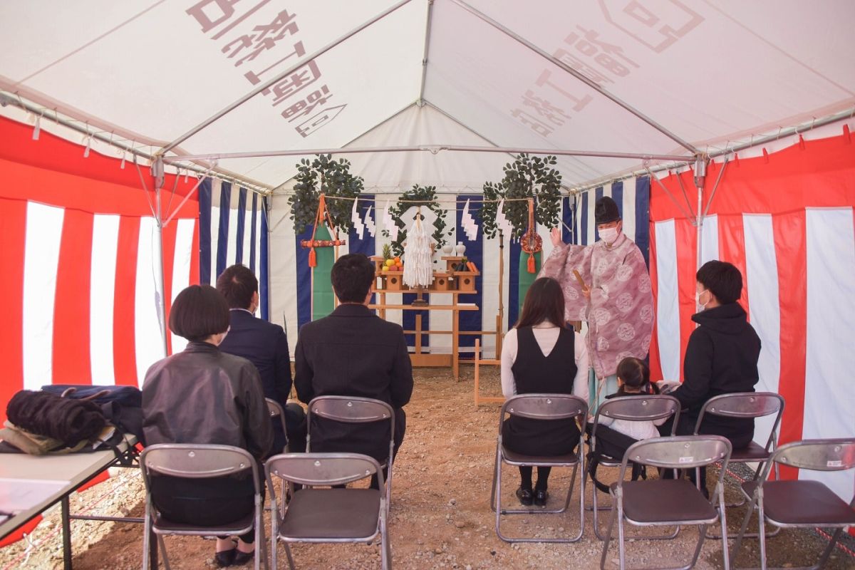 福岡県糟屋郡志免町07　注文住宅建築現場リポート①　～地鎮祭～