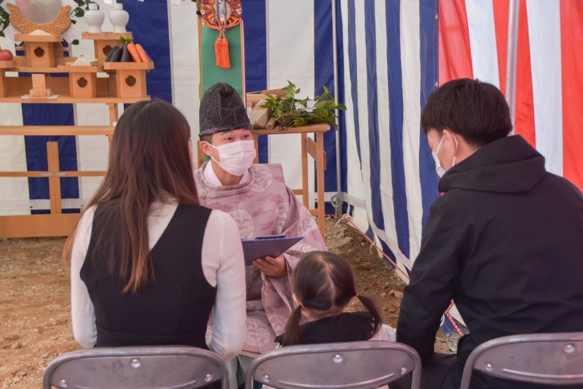 福岡県糟屋郡志免町07　注文住宅建築現場リポート①　～地鎮祭～