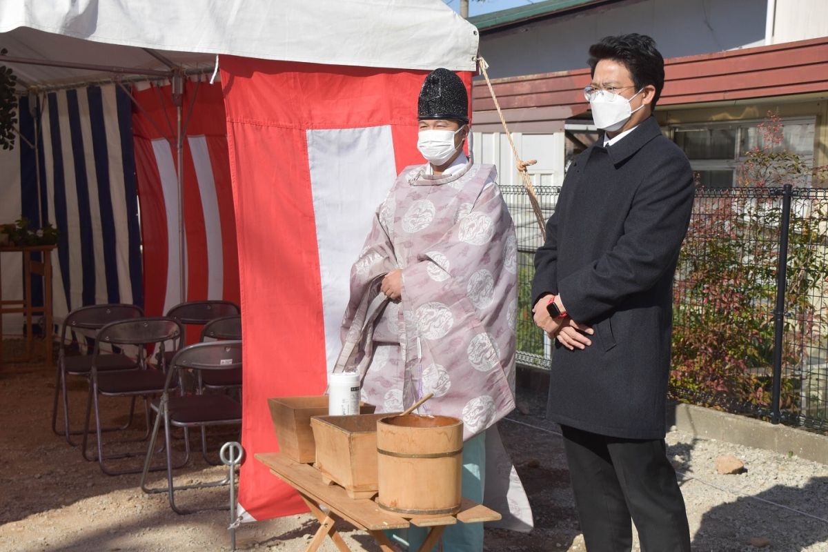 福岡県糟屋郡志免町07　注文住宅建築現場リポート①　～地鎮祭～