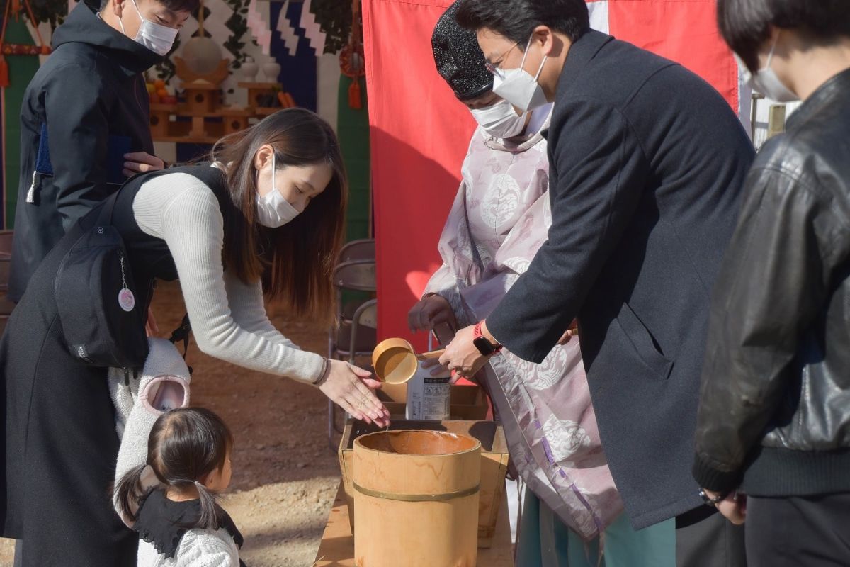 福岡県糟屋郡志免町07　注文住宅建築現場リポート①　～地鎮祭～