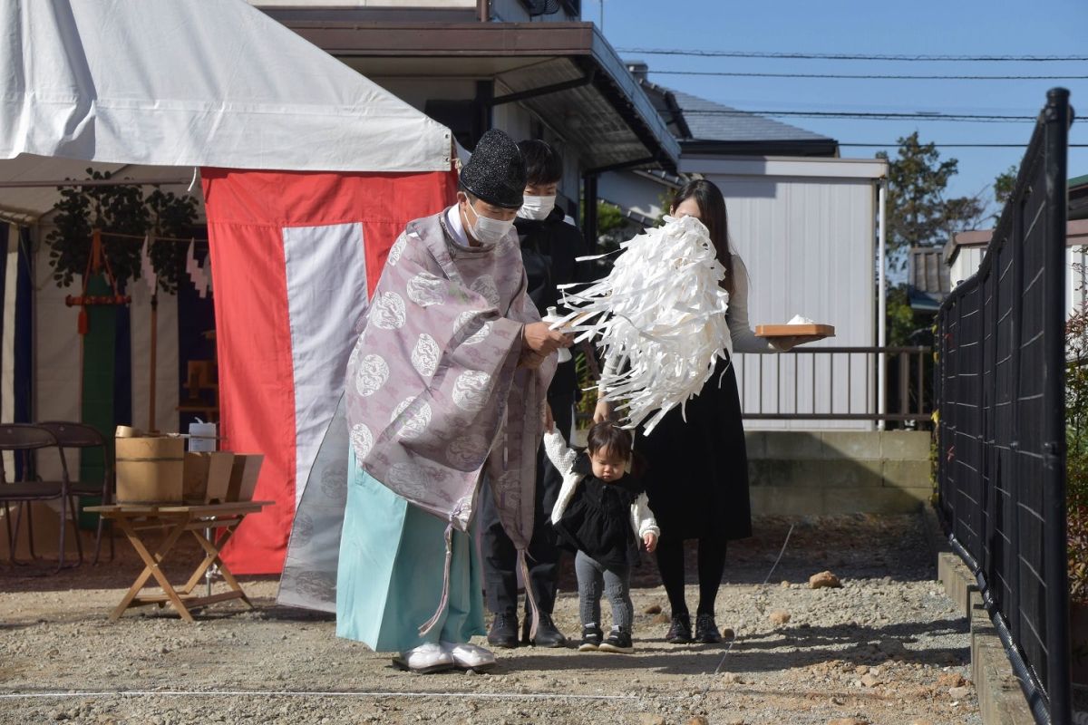 福岡県糟屋郡志免町07　注文住宅建築現場リポート①　～地鎮祭～