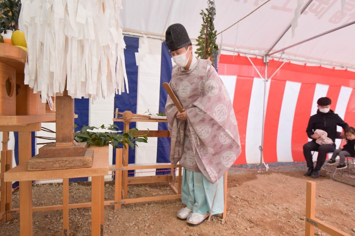 福岡県糟屋郡志免町07　注文住宅建築現場リポート①　～地鎮祭～