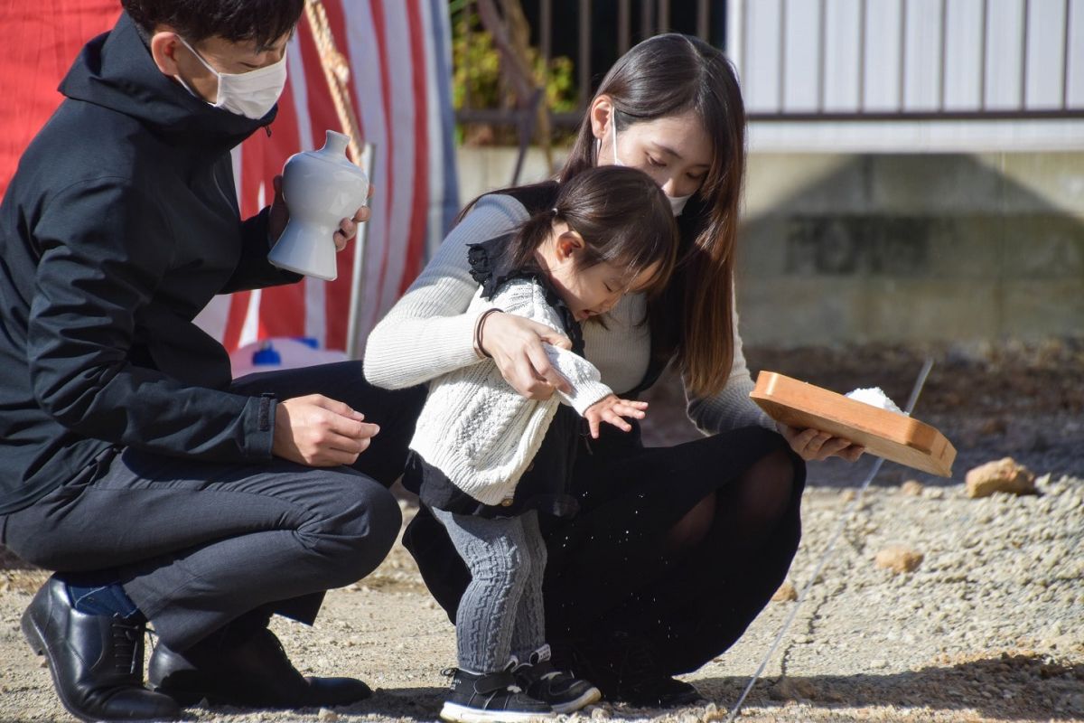 福岡県糟屋郡志免町07　注文住宅建築現場リポート①　～地鎮祭～