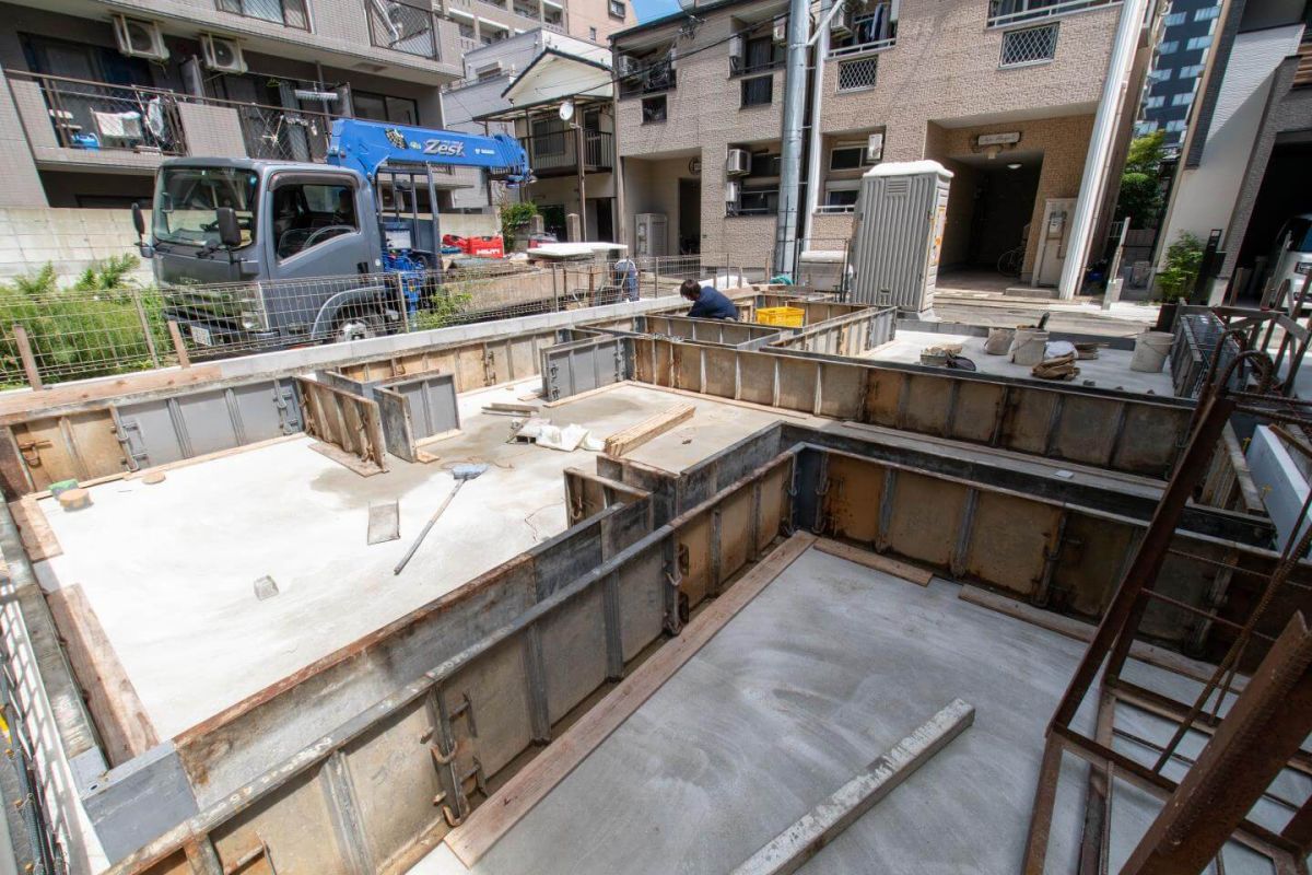 「福岡市中央区04」注文住宅現場リポート②【基礎工事】【型枠】