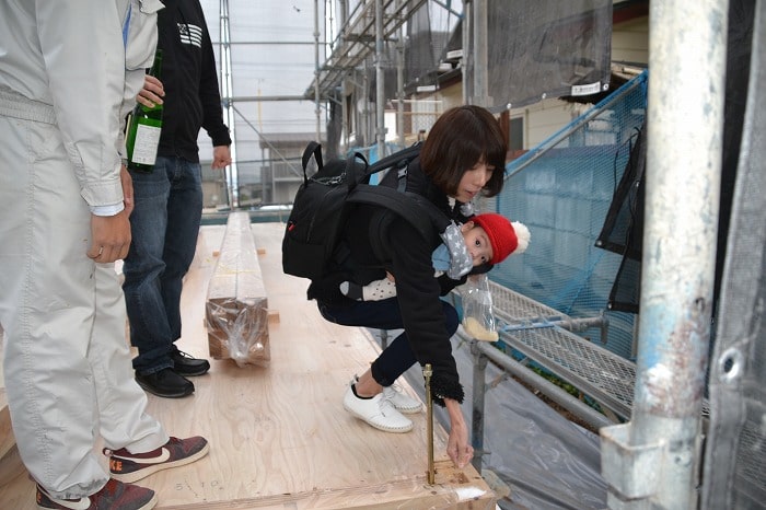 福岡県糟屋郡02　注文住宅建築現場リポート⑤　～上棟式～