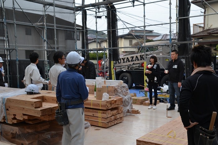 福岡県糟屋郡02　注文住宅建築現場リポート⑤　～上棟式～